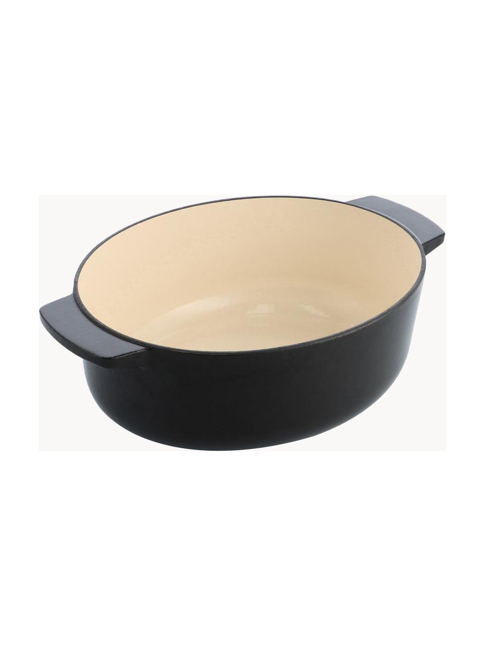 Cocotte ovale con rivestimento antiaderente Doelle, Ghisa con rivestimento antiaderente in ceramica, Nero, Lung. 40 x Larg. 29 x Alt. 16 cm