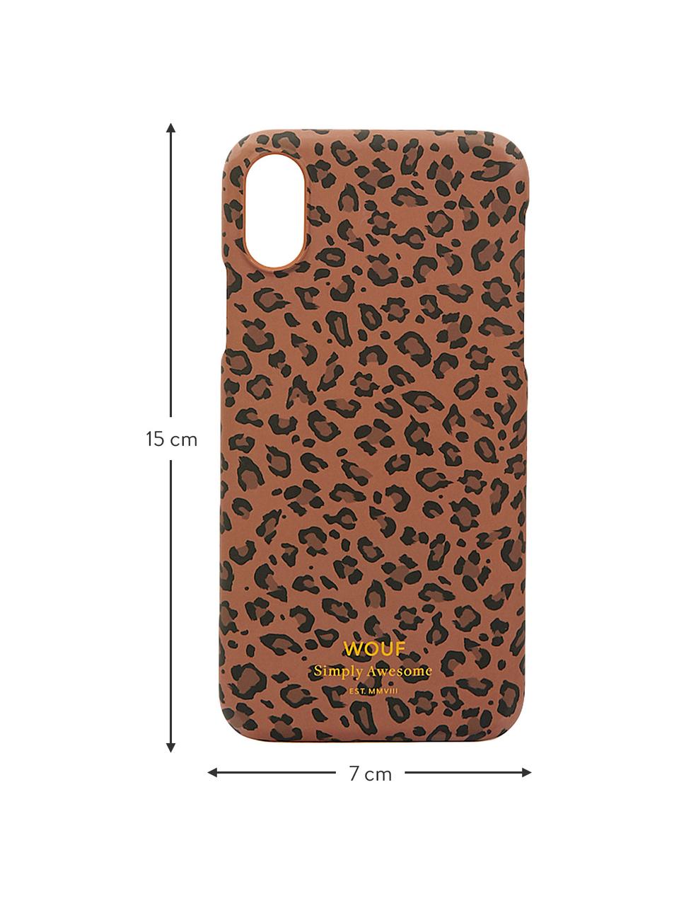 Cover  per iPhone X  Savanna, Silicone, Marrone, nero, Larg. 7 x Alt. 15 cm