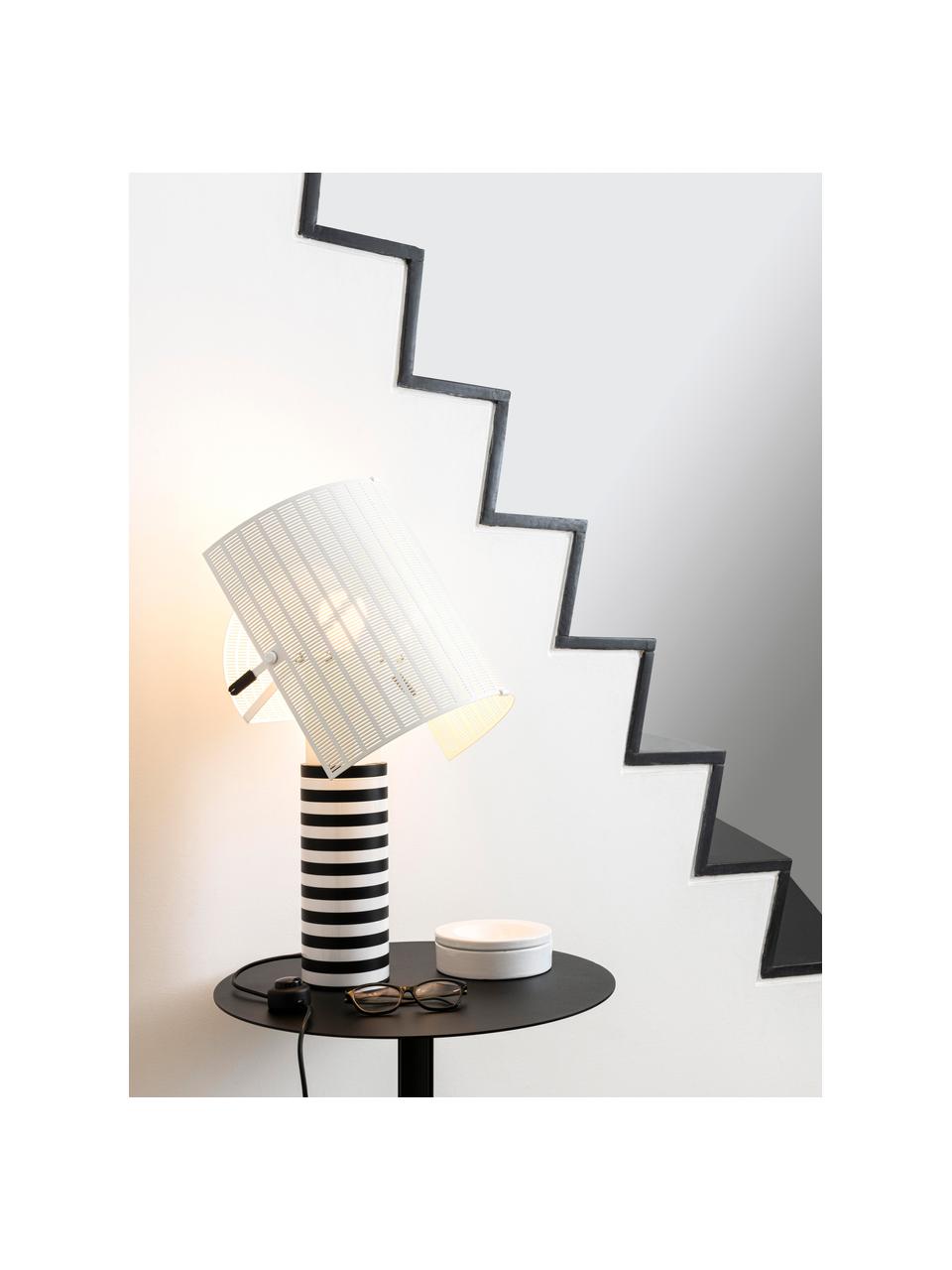 Velká stolní lampa Shogun, Černá, bílá, Š 32 cm, V 60 cm