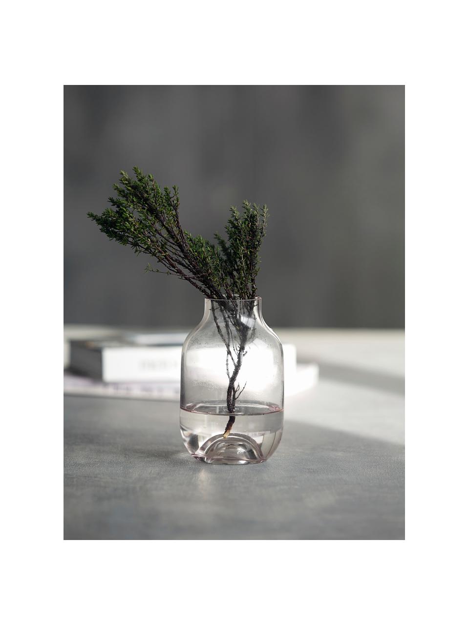 Kleine Glas-Vase Shabergie, Glas, Rosa, Ø 9 x H 14 cm