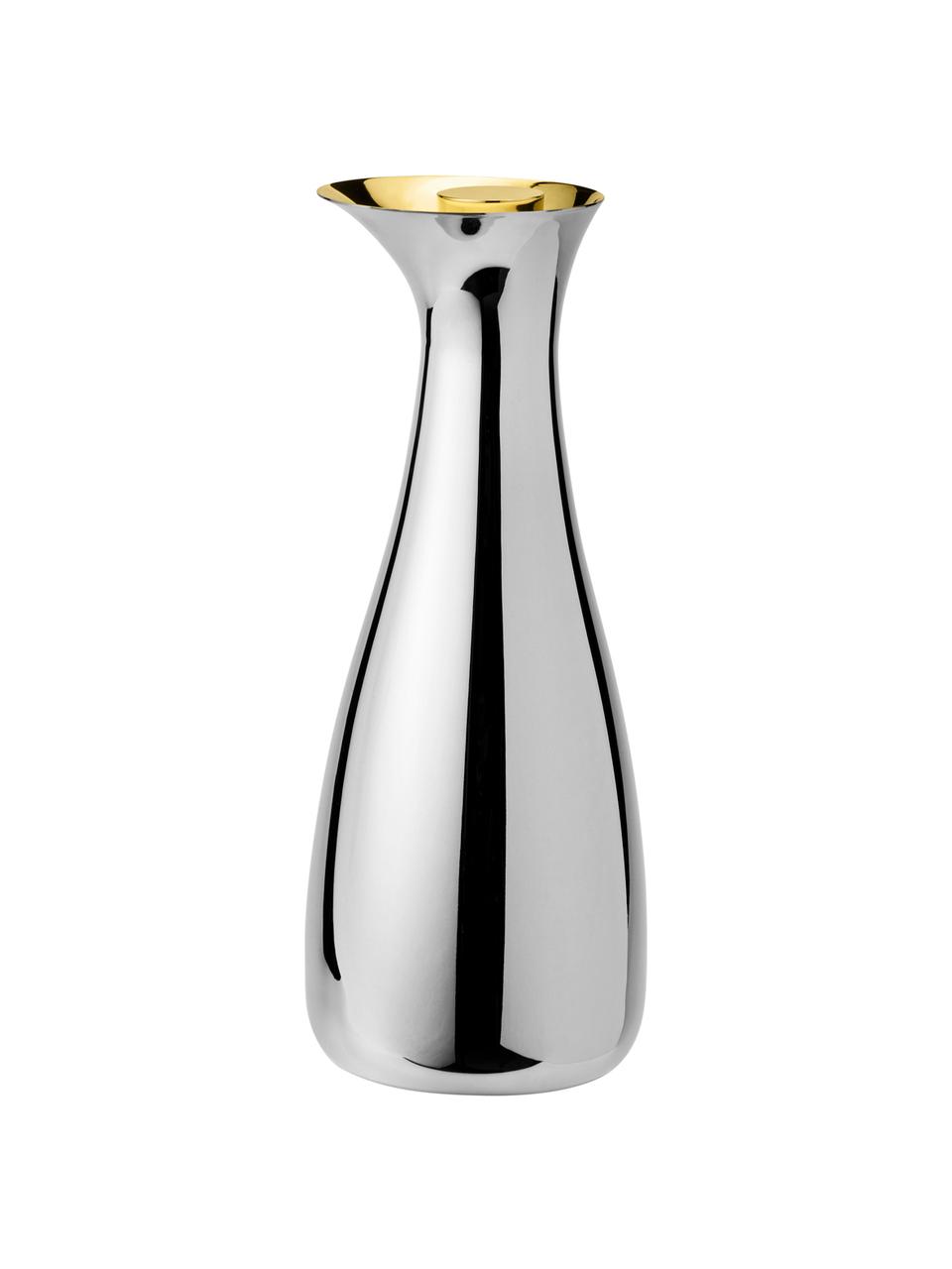 Design Karaffe Foster in Silber/Gold, 1 L, Innen: Edelstahl mit goldfarbene, Edelstahl, Goldfarben, 1 L