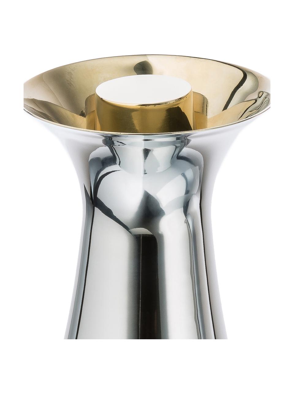 Design Karaffe Foster in Silber/Gold, 1 L, Außen: Edelstahl, spiegelpoliert, Innen: Edelstahl mit goldfarbene, Edelstahl, Goldfarben, 1 L