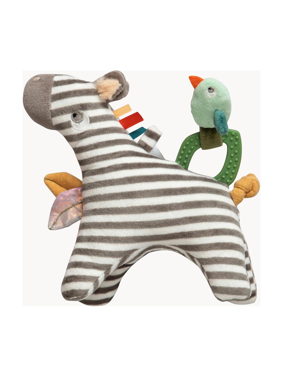 Aktivitäts-Spielzeug Zapp the Zebra, Bezug: 100 % Polyester, Grau, Bunt, B 19 x H 21 cm
