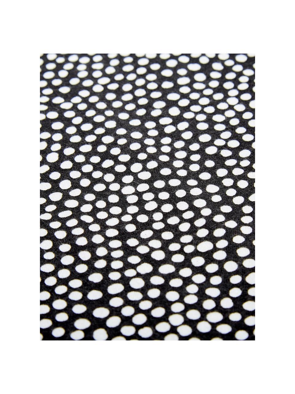 Flanell-Wendebettwäsche Dots & Doodles, gemustert, Webart: Flanell Flanell ist ein k, Anthrazit, Weiß, 135 x 200 cm + 1 Kissen 80 x 80 cm