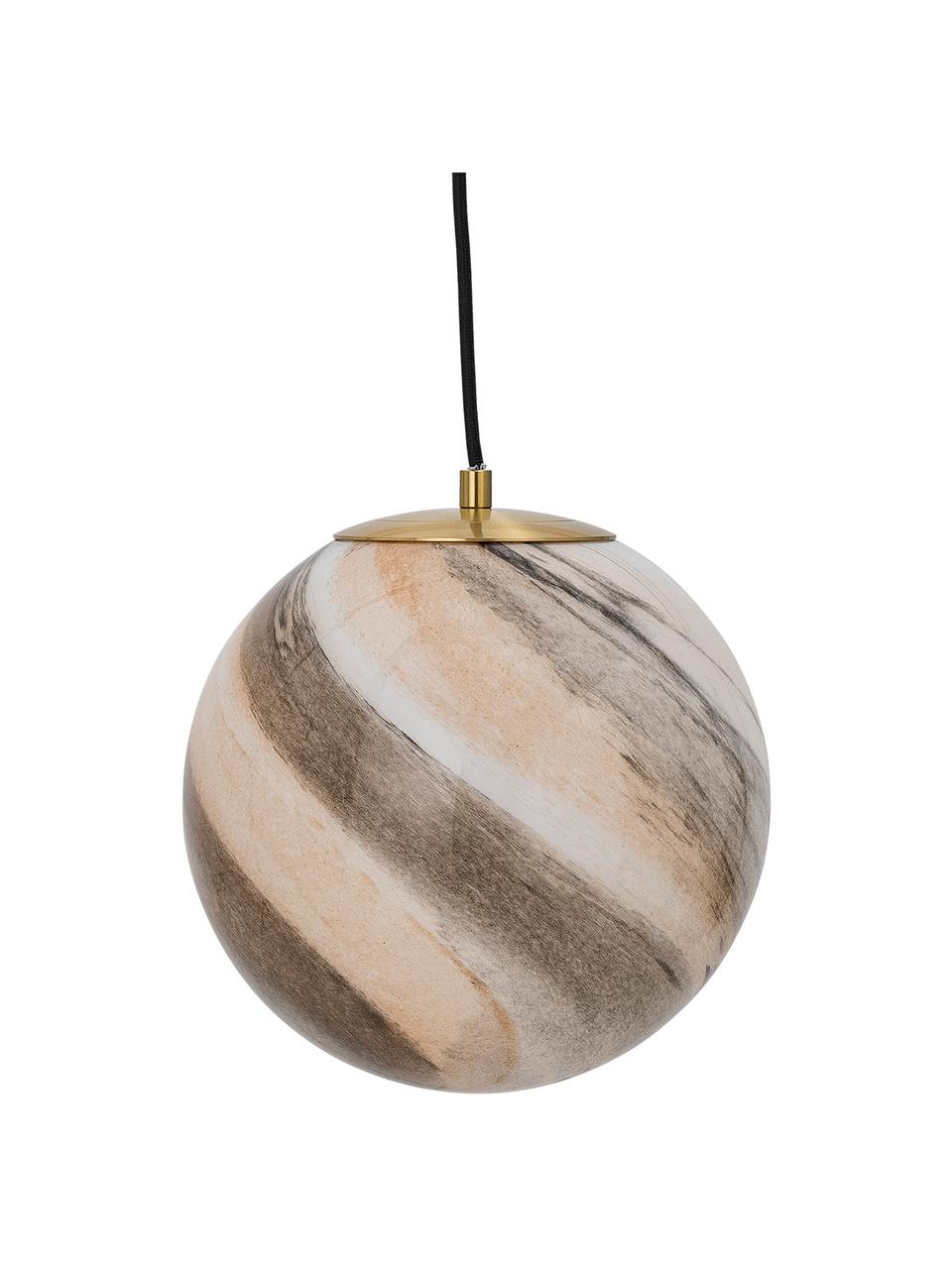 Lampa wisząca Naimo, Beżowy, brązowy, Ø 25 x W 25 cm