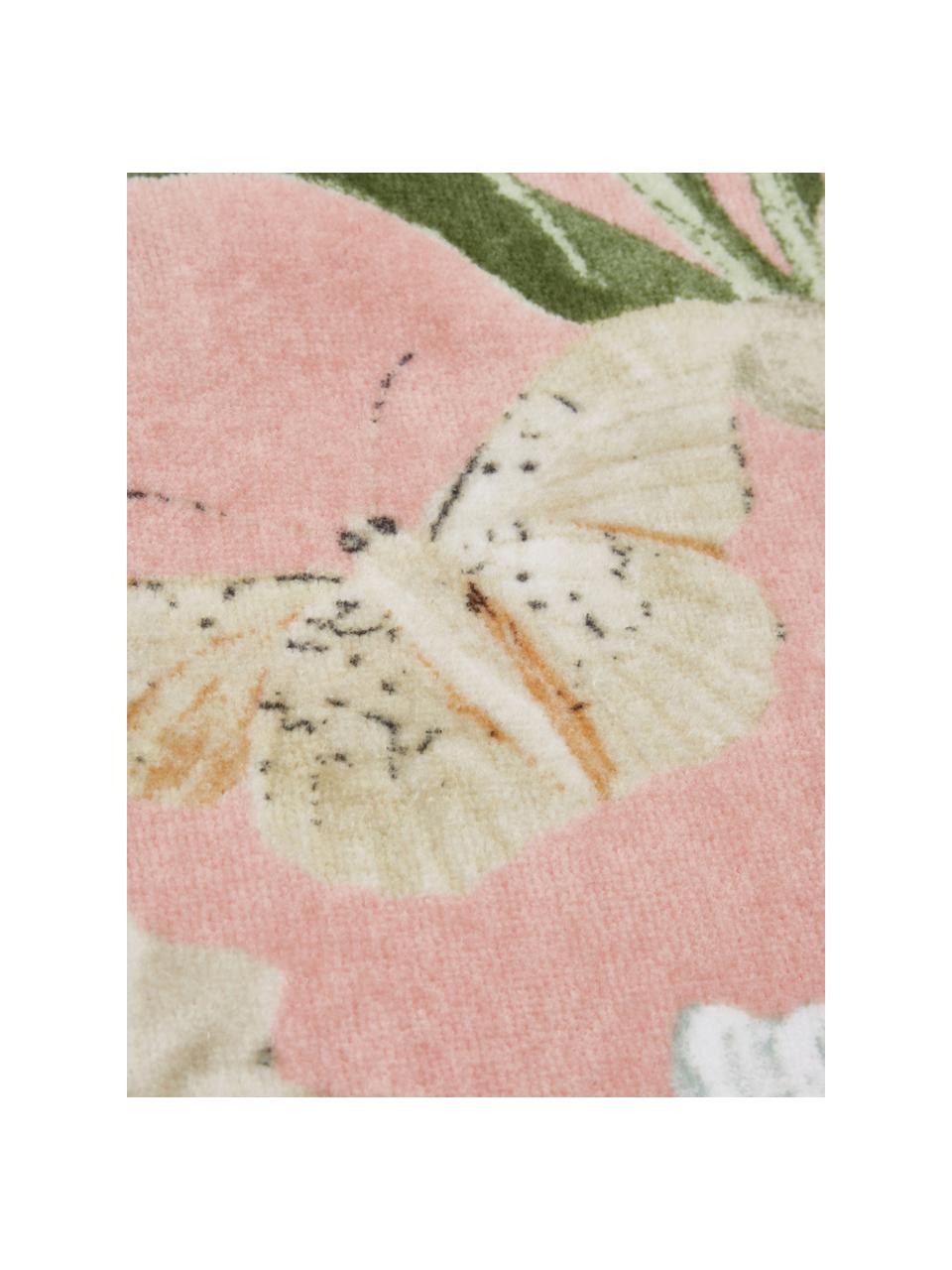 Handtuch Rosalee in verschiedenen Grössen, mit Blumen-Muster, 100% Bio-Baumwolle, GOTS-zertifiziert, Rosa, Weiss, Grün, Orange, Handtuch, B 55 x L 100 cm