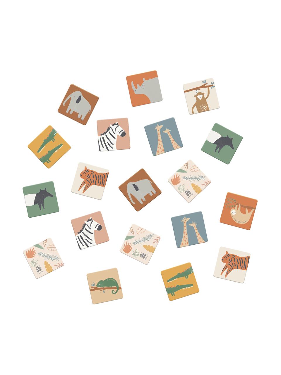Memoryspel Wildlife, 30-delig, Massief karton, Multicolour, 6 x 6 cm