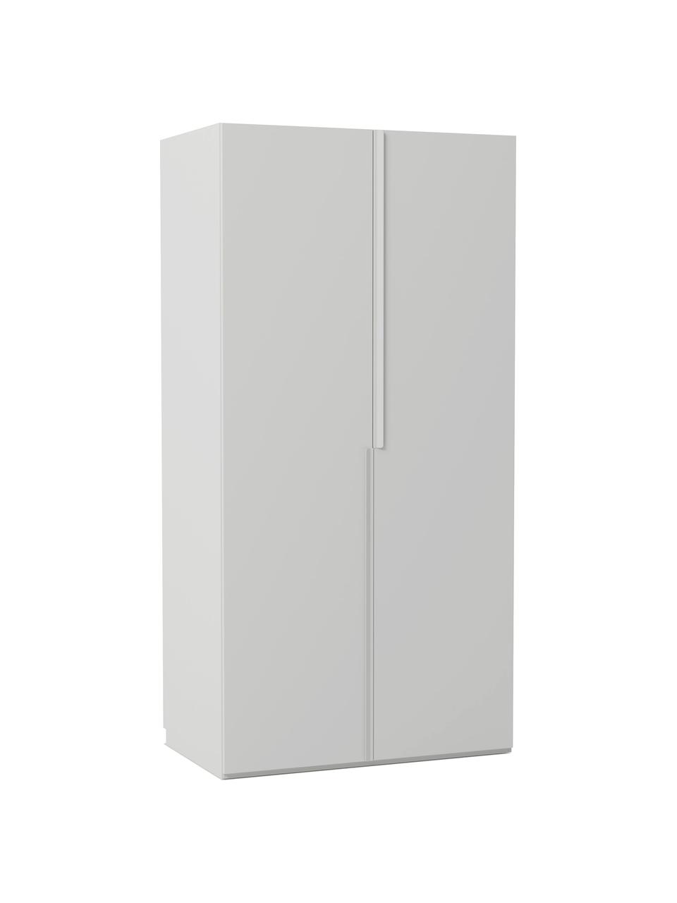 Armadio componibile con ante battenti Leon, larg. 100 cm, in diverse varianti, Grigio, Interno Basic, larg. 100 x alt. 200 cm