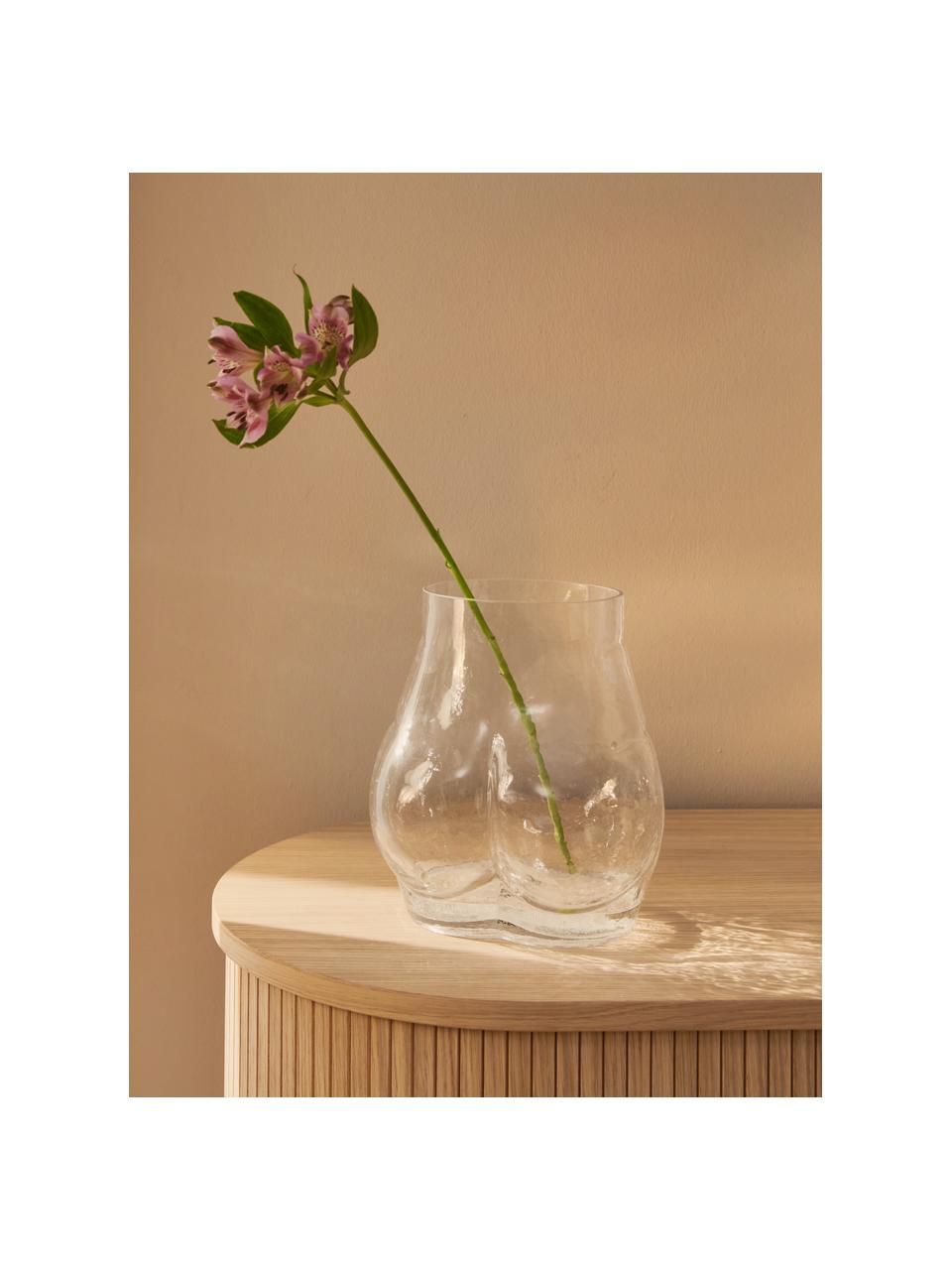 Vase design Peach, Verre, Transparent, larg. 20 x haut. 23 cm