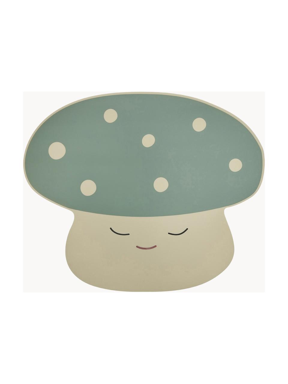 Tischset Mushroom, Silikon, Mintgrün, Hellbeige, B 36 x L 43 cm