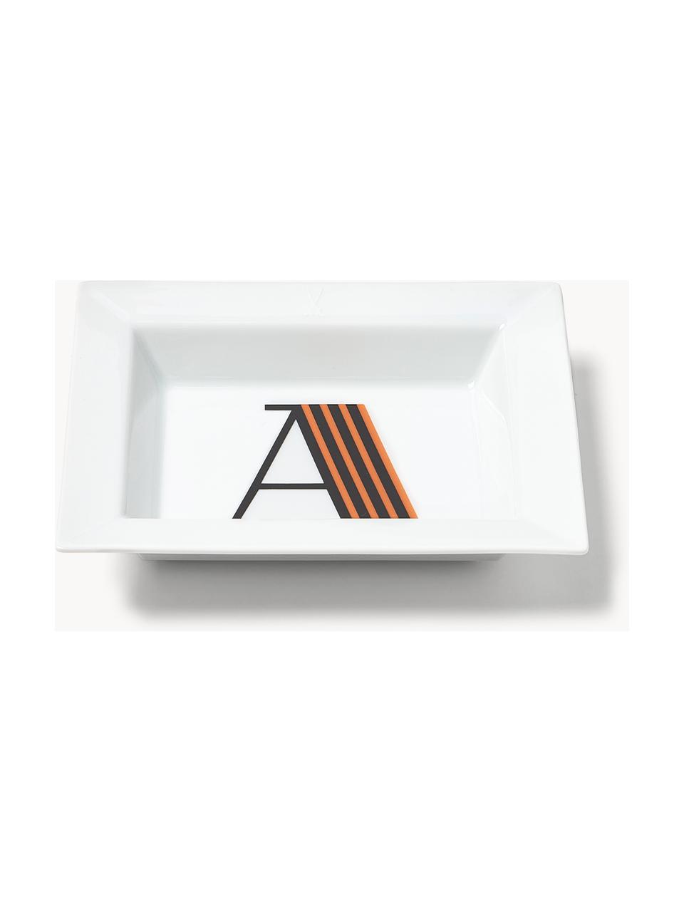 Westwing Collection x MEISSEN, handgefertigte Vide-Poche Initials mit Dekor, Porzellan, glasiert, A, B 16 x T 13 cm