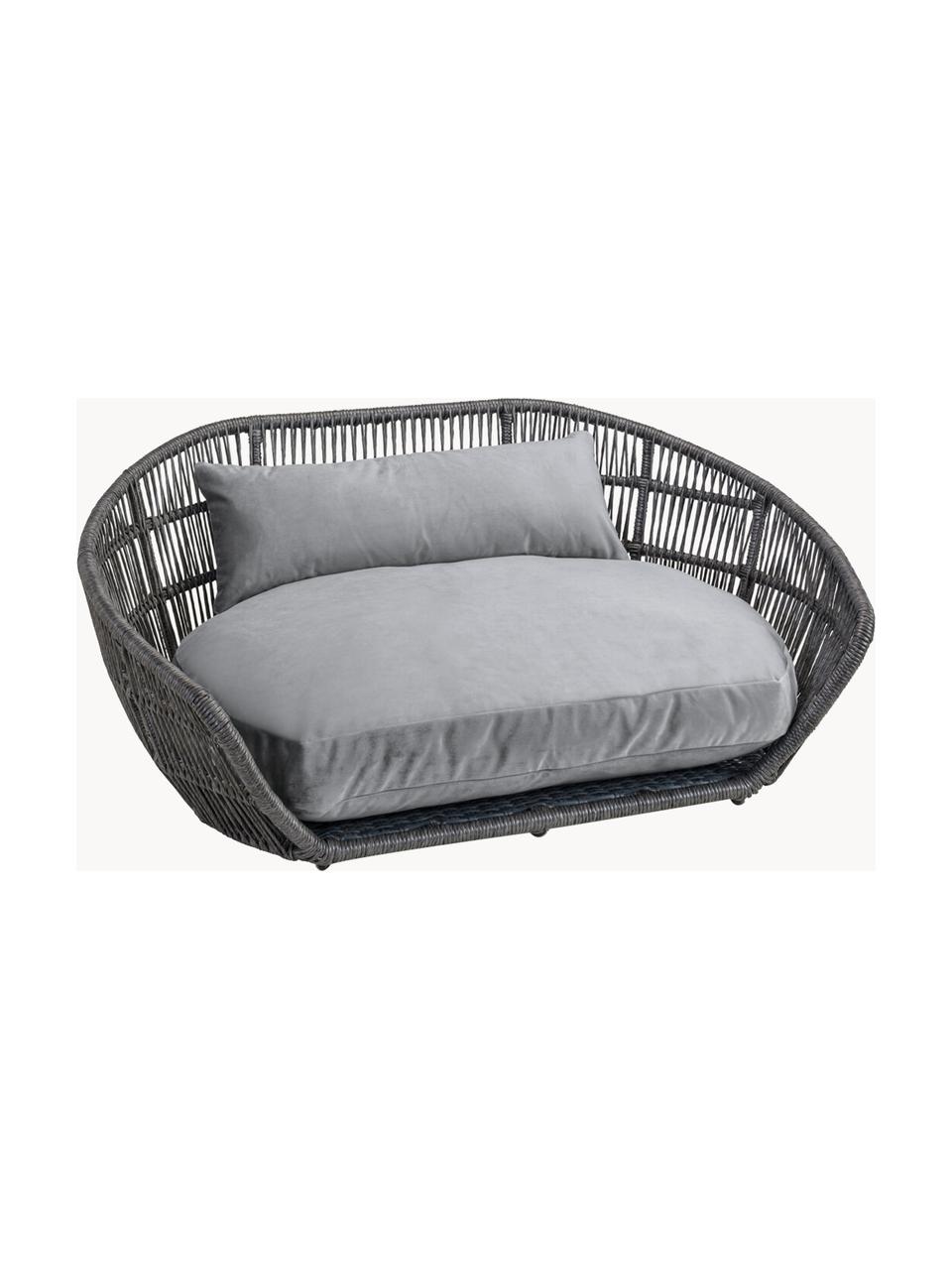 In- & Outdoor-Hundebett Prado, Bezug: 100 % Polyester Der hochw, Rahmen: Aluminium, pulverbeschich, Grau, Anthrazit, B 110 x T 74 cm