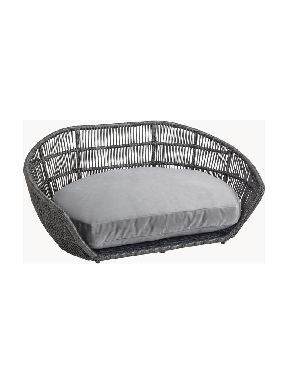 In- & Outdoor-Hundebett Prado, Bezug: 100 % Polyester Der hochw, Rahmen: Aluminium, pulverbeschich, Grau, Anthrazit, B 110 x T 74 cm