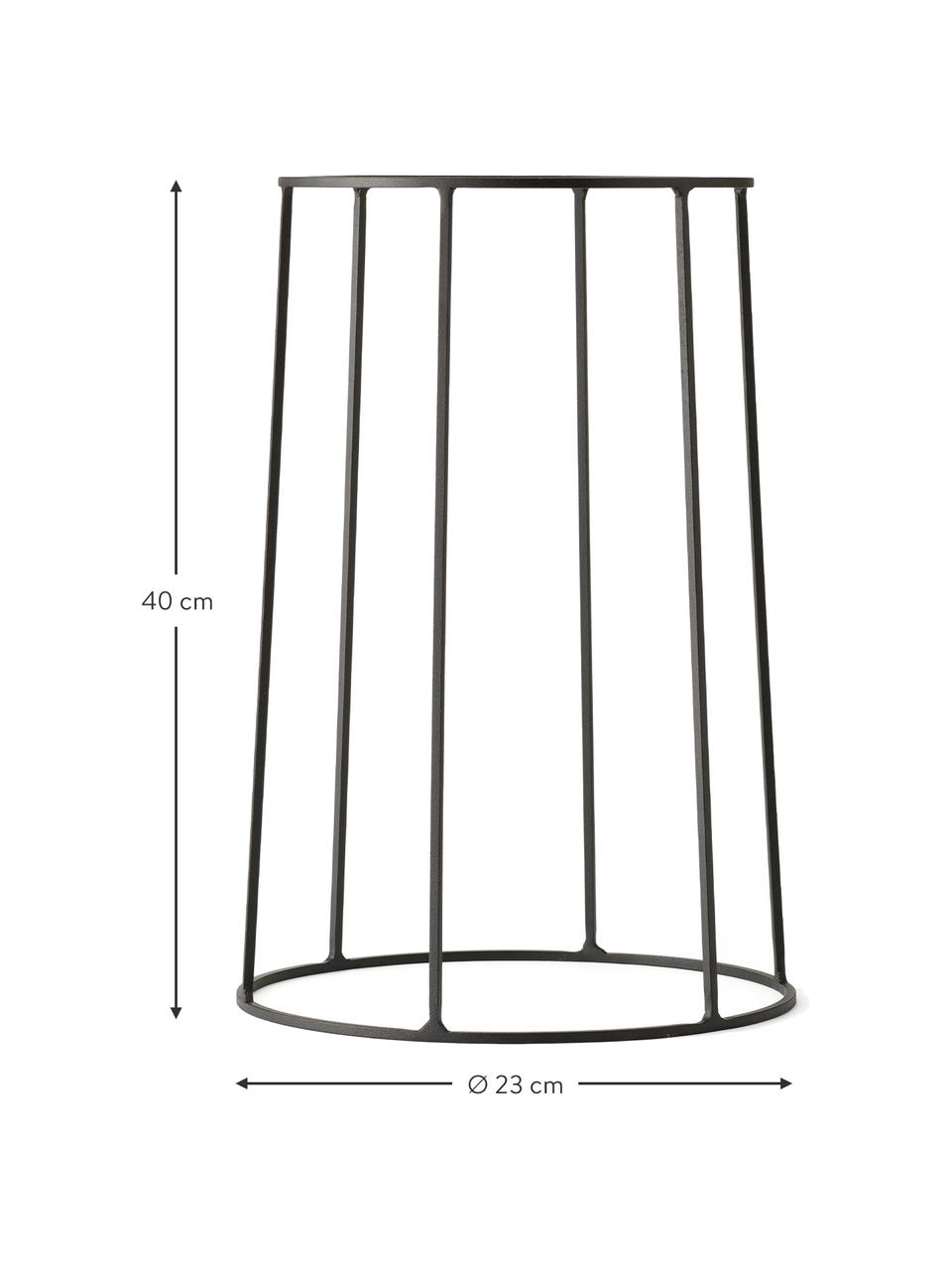 Velký stojan na květináč Wire Base, Ocel s práškovým nástřikem, Černá, Ø 23 cm, V 40 cm