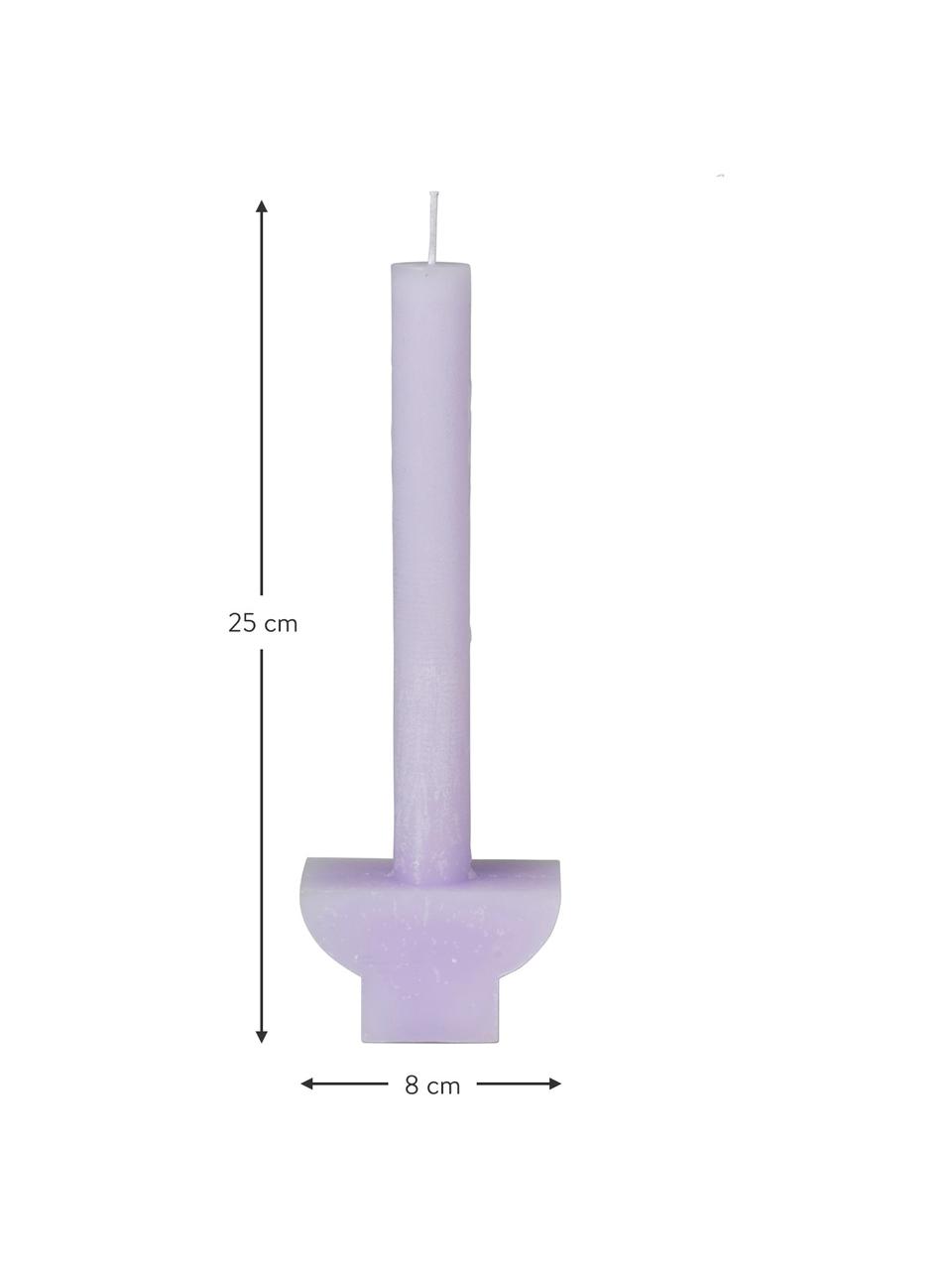 Set de velas Pilas, 2 uds., Cera, Lila, An 8 x Al 25 cm