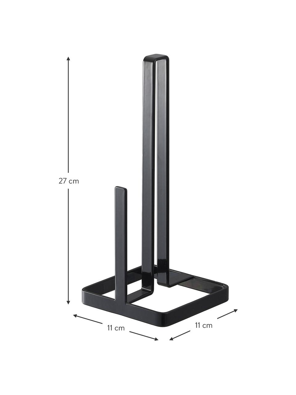 Küchenrollenhalter Tower, Stahl, beschichtet, Schwarz, 11 x 27 cm