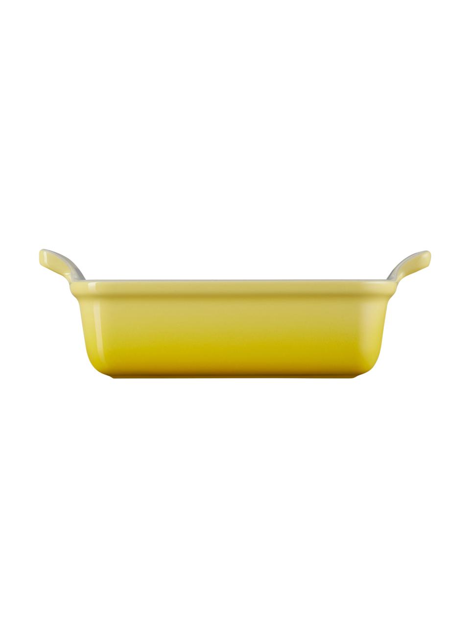 Rechthoekige ovenschaal Tradition, Keramiek, Geeltinten, B 33 x H 9 cm