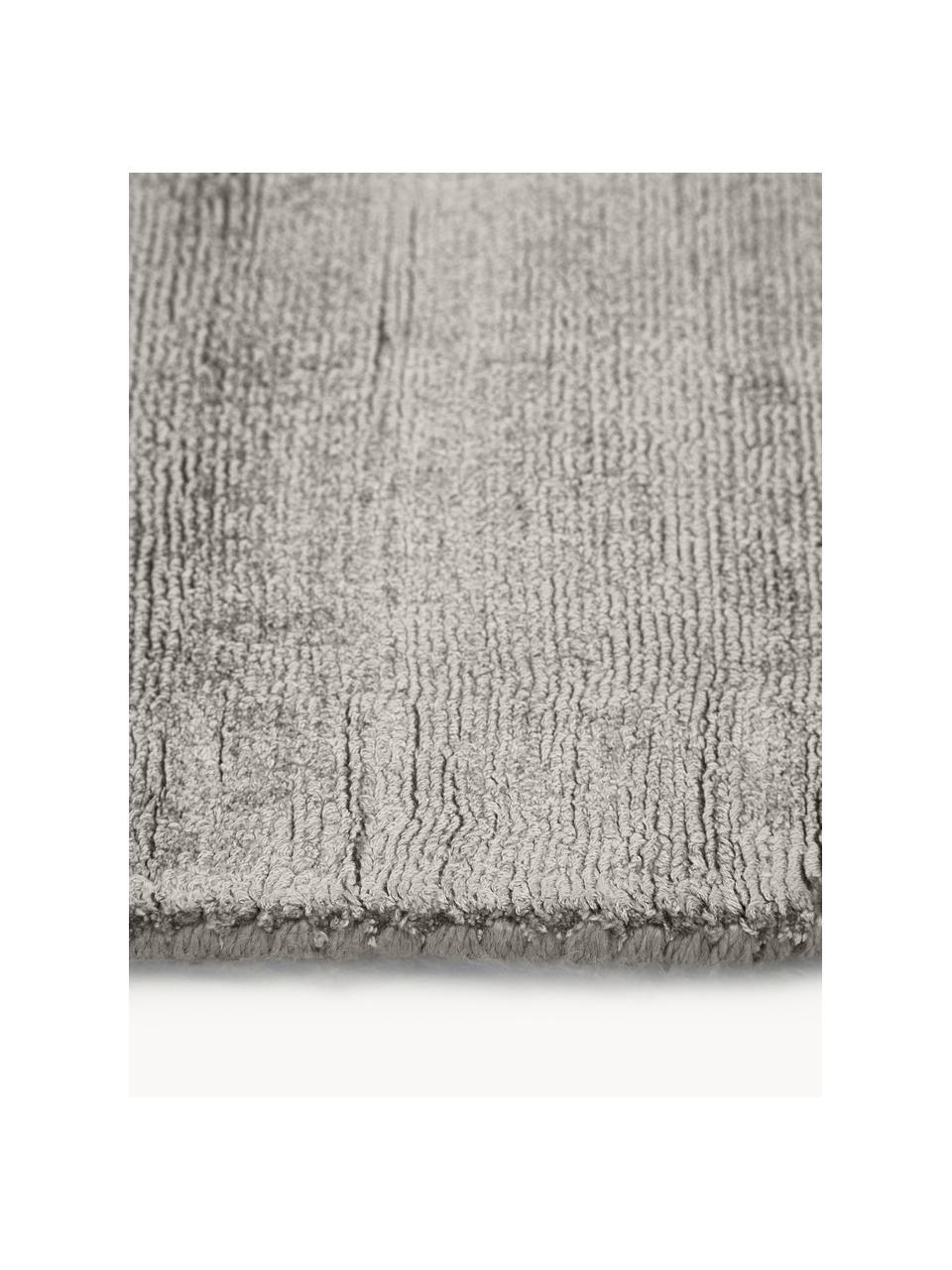 Tapis en viscose tissé main Jane, Gris, larg. 200 x long. 300 cm (taille L)