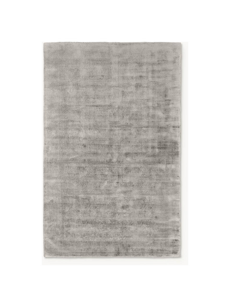 Tapis en viscose tissé main Jane, Gris, larg. 200 x long. 300 cm (taille L)