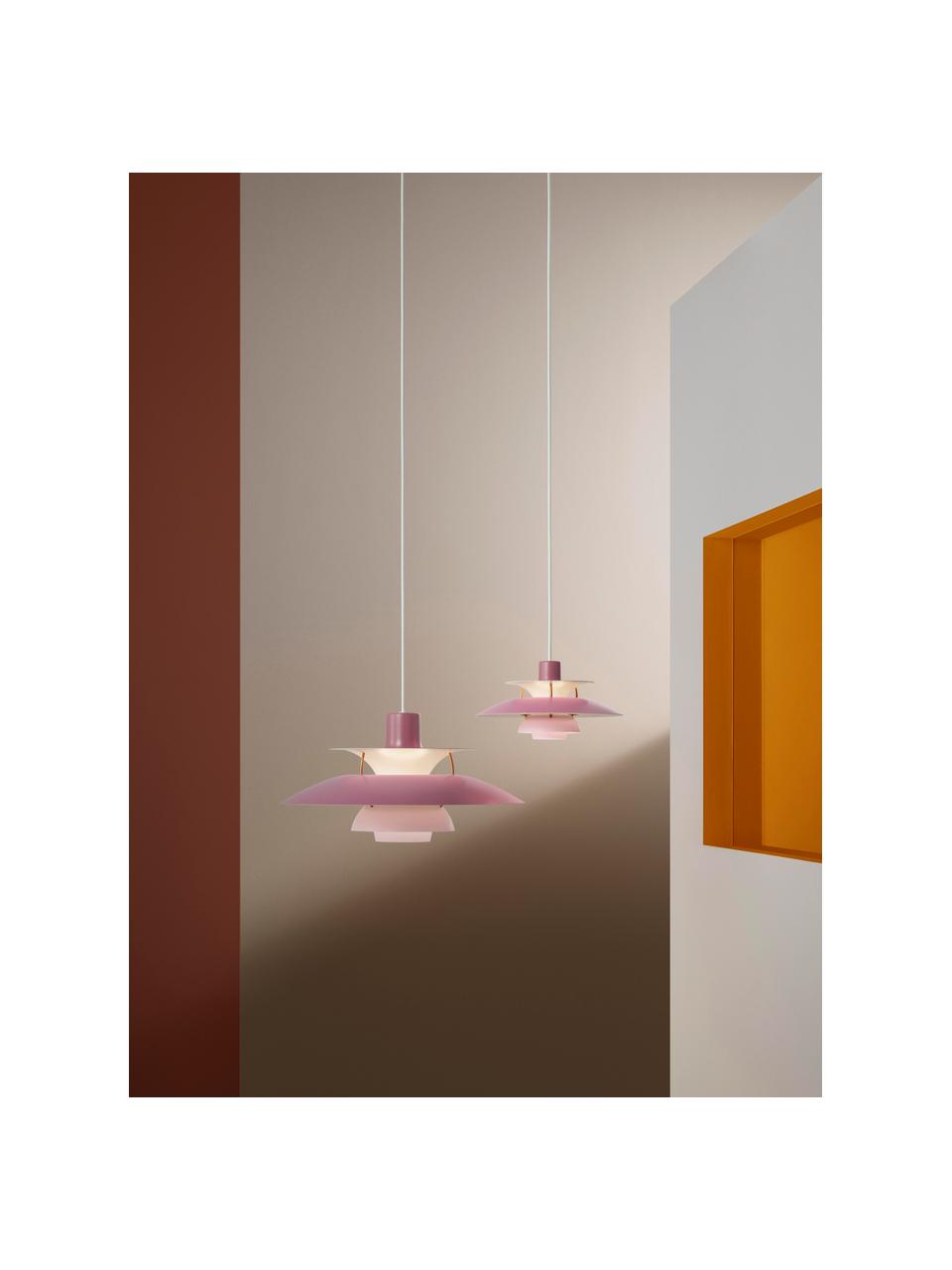 Lampada a sospensione PH 5, varie misure, Paralume: metallo rivestito, Tonalità rosa, dorato, Ø 50 x Alt. 27 cm
