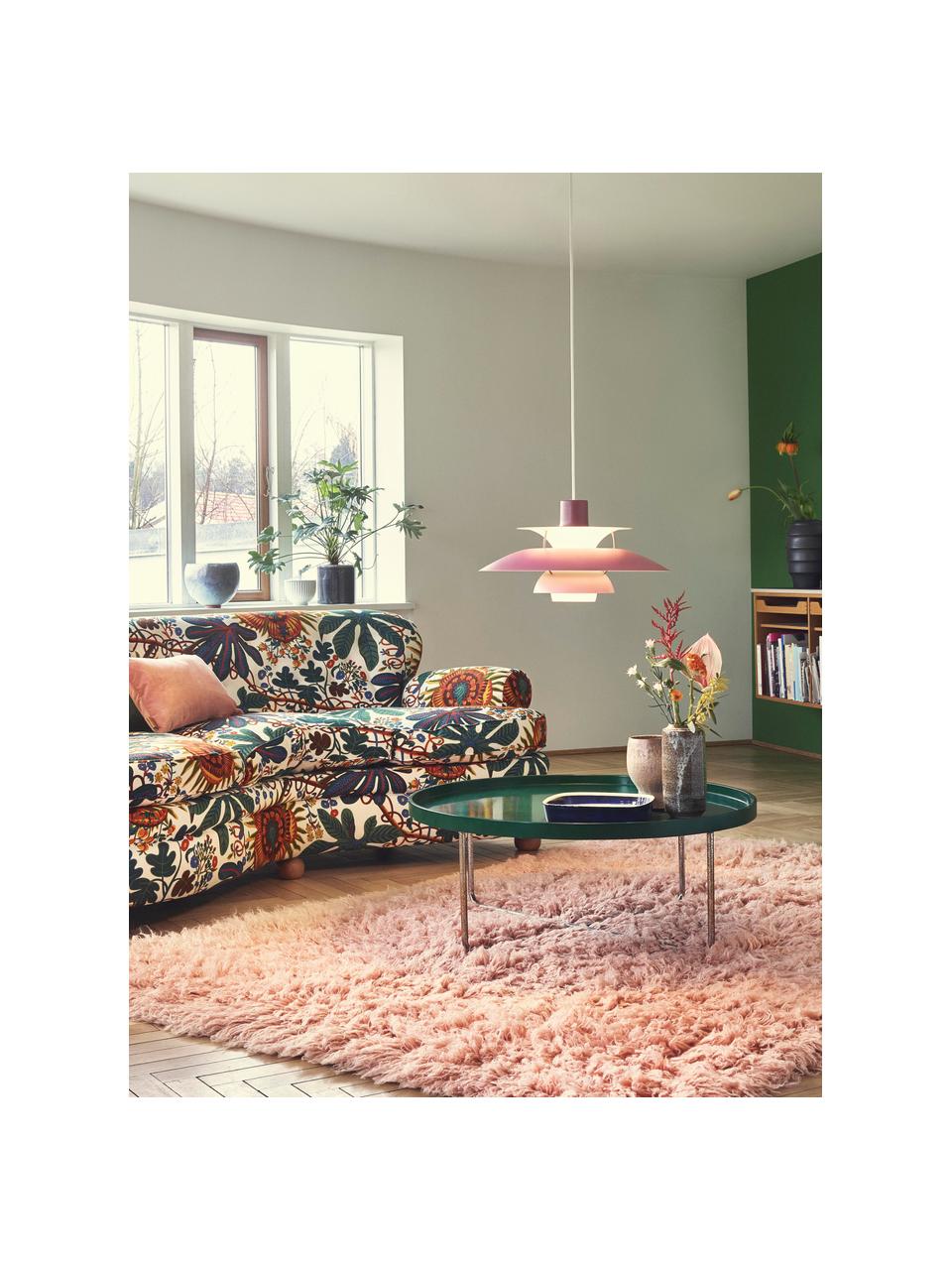 Lámpara de techo PH 5, tamaños diferentes, Cable: cubierto en tela, Tonos rosas, dorado, Ø 50 x Al 27 cm