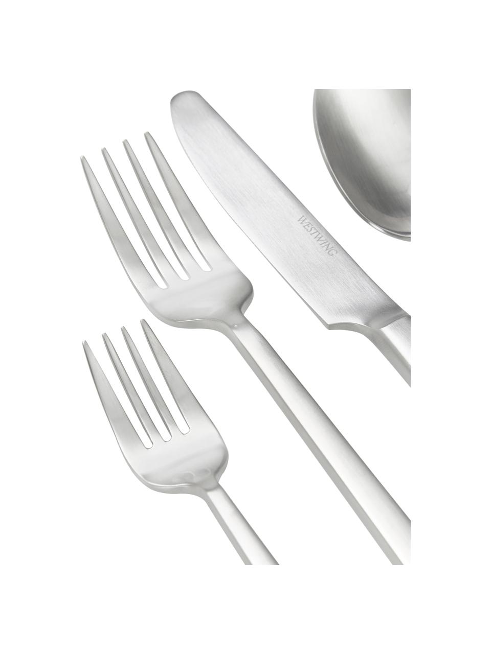 Ménagère brossée mate Shine, sets de différentes tailles, Couleur argentée, mat, 4 personnes (20 élém.)