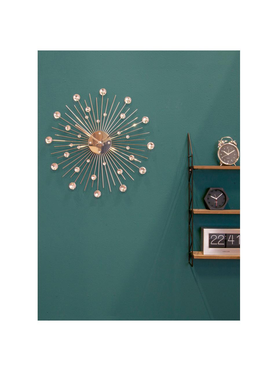 Reloj de pared Sunburst, Metal recubierto, Plateado, Ø 50 cm