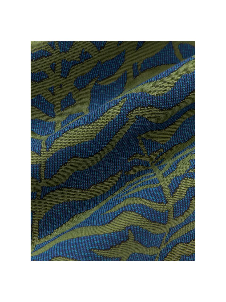 Zewnętrzna poszewka na poduszkę Ortun, Tapicerka: 100% poliakryl barwiony p, Ciemny zielony, ciemny niebieski, S 40 x D 40 cm