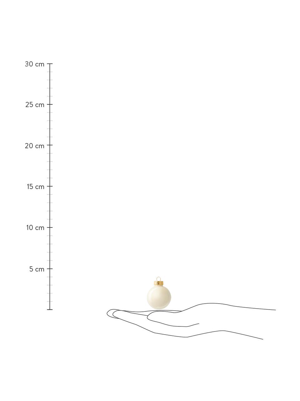 Set palline di Natale Evergreen, Bianco latteo, Ø 8 cm, 6 pz
