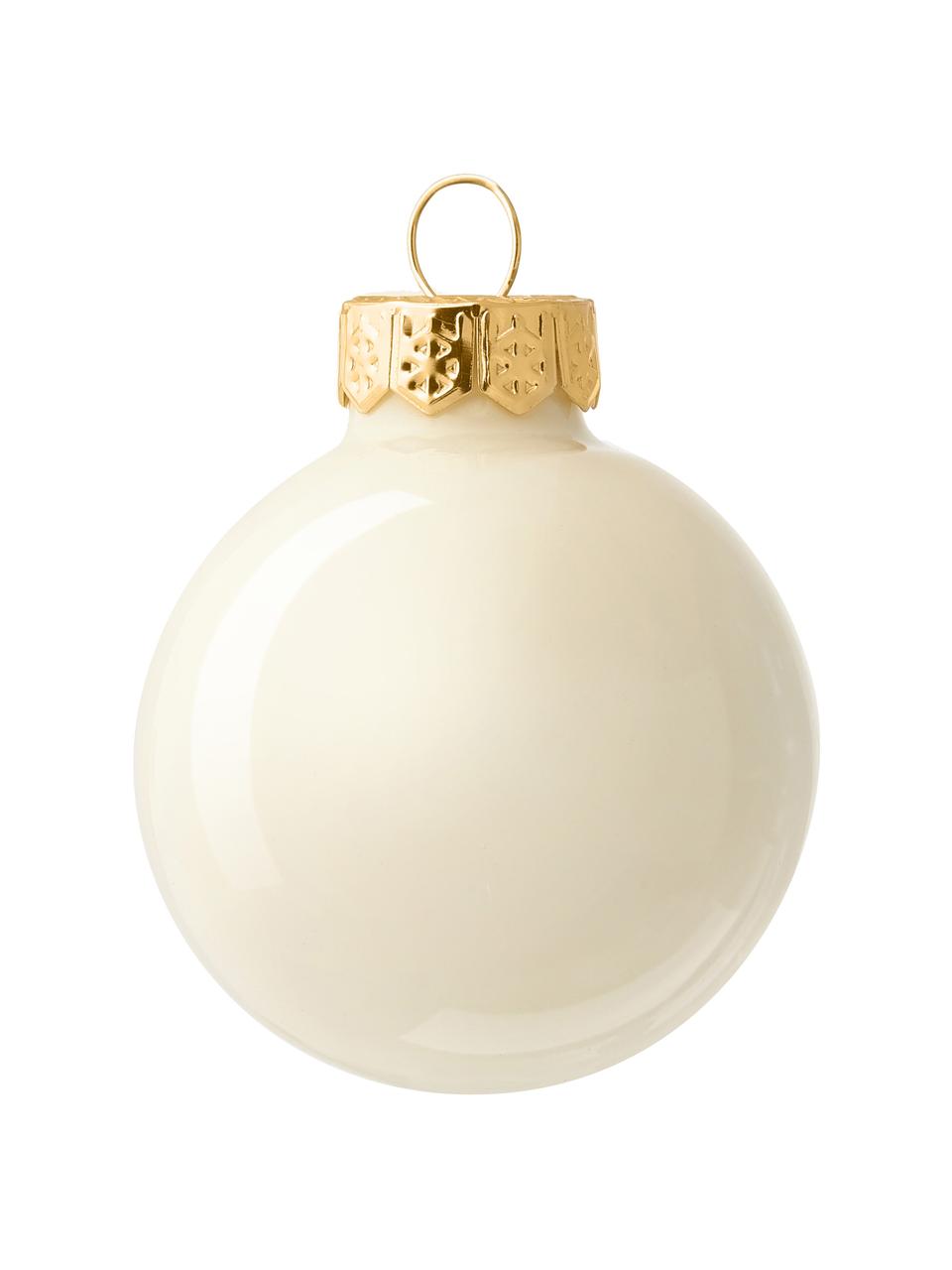 Set palline di Natale Evergreen, Bianco latteo, Ø 8 cm, 6 pz