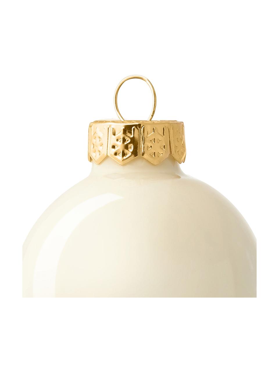 Set palline di Natale Evergreen, Bianco latteo, Ø 8 cm, 6 pz
