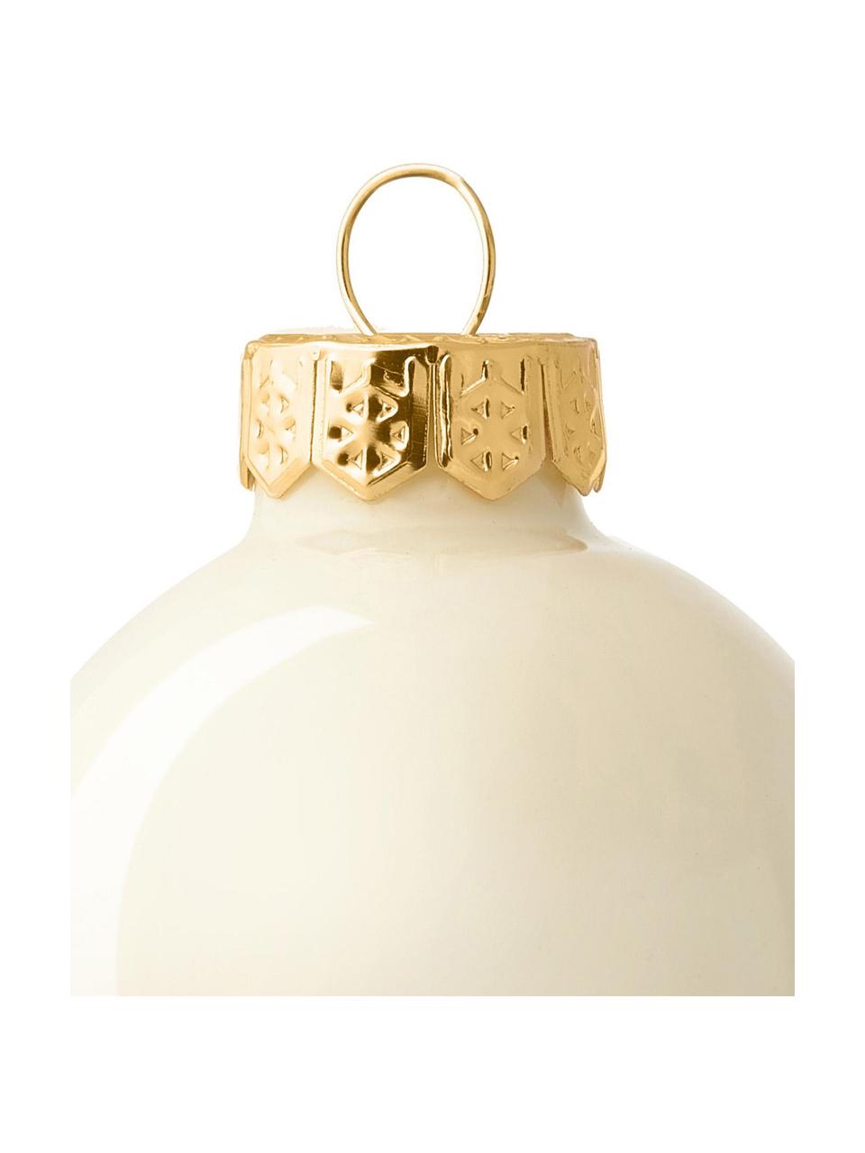 Ensemble de boules de Noël Evergreen, Blanc cassé, Ø 10 cm, 4 pièces