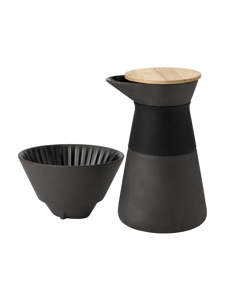 Cafetière mate Theo, Noir, 600 ml