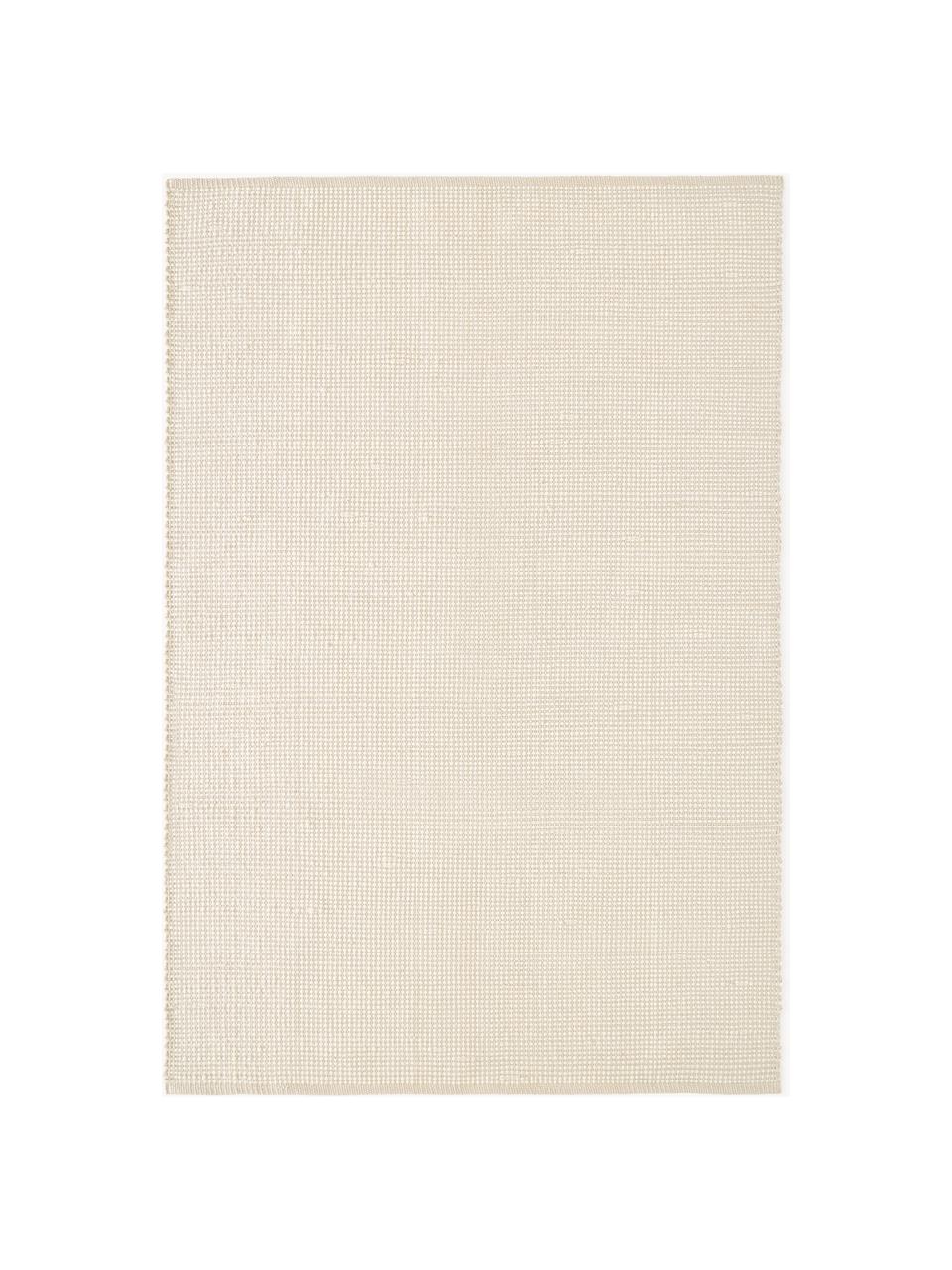 Tapis en laine tissé main Amaro, Blanc crème, beige, larg. 200 x long. 300 cm (taille L)