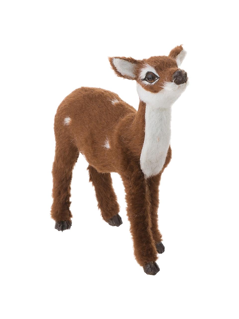 Deko-Rehe Bambi, 3er-Set, Kunststoff, Weiss, Hellgrau, Hellbraun, Dunkelbraun, B 8 x H 10 cm