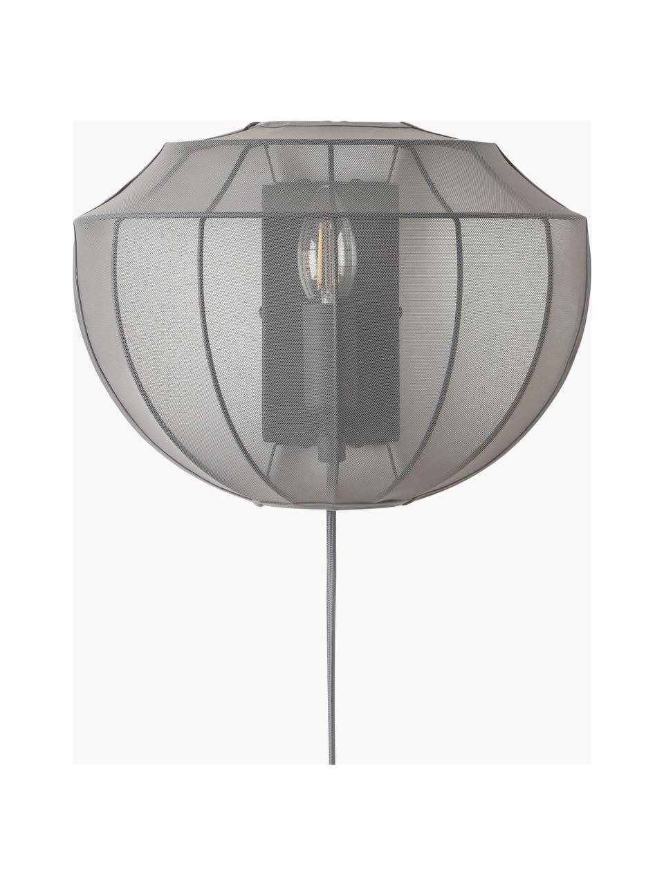 Nástenná lampa so zástrčkou Beau, Sivá, Š 30 x V 22 cm