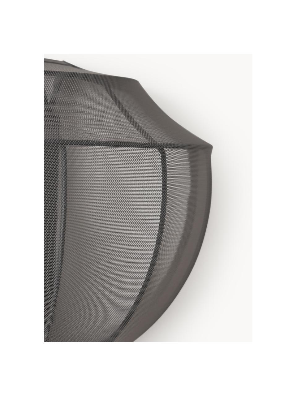 Netzstoff-Wandleuchte Beau mit Stecker, Lampenschirm: Textil, Baldachin: Metall, pulverbeschichtet, Grau, B 30 x H 22 cm