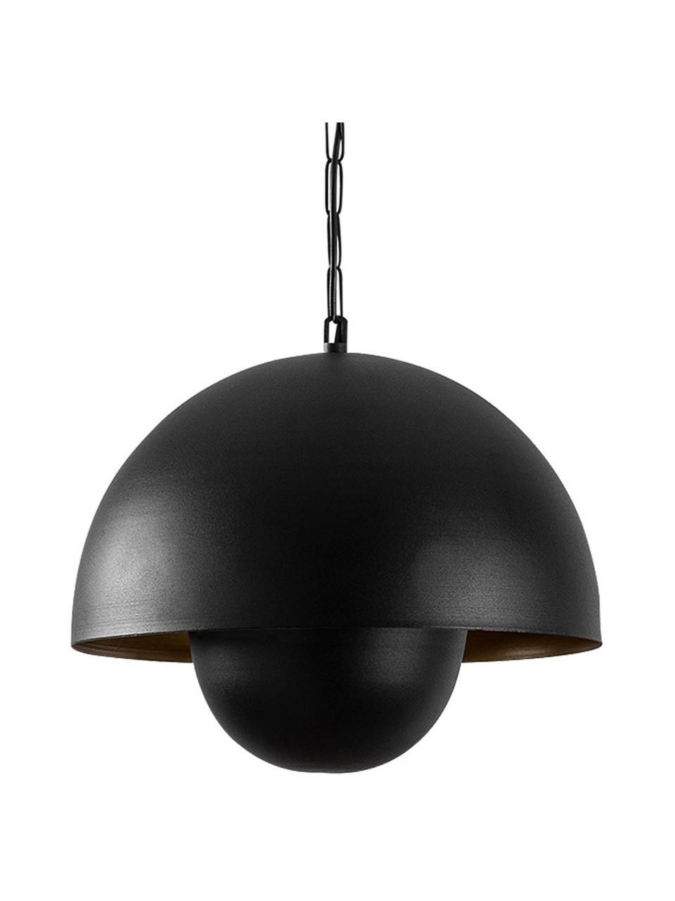 Lámpara de techo Yanigara, estilo industrial, Pantalla: metal recubierto, Anclaje: metal recubierto, Cable: plástico, Negro, Ø 30 cm