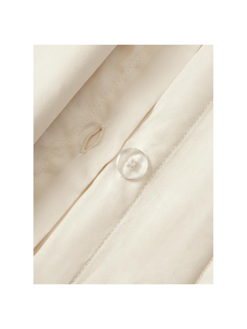 Federa in raso di cotone Carlotta, Bianco crema, nero, Larg. 50 x Lung. 80 cm