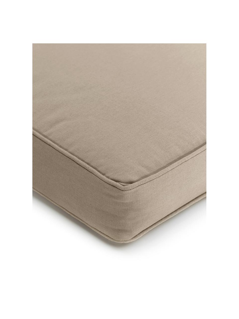 Hohes Baumwoll-Sitzkissen Zoey, Bezug: 100% Baumwolle, Beige, B 40 x L 40 cm