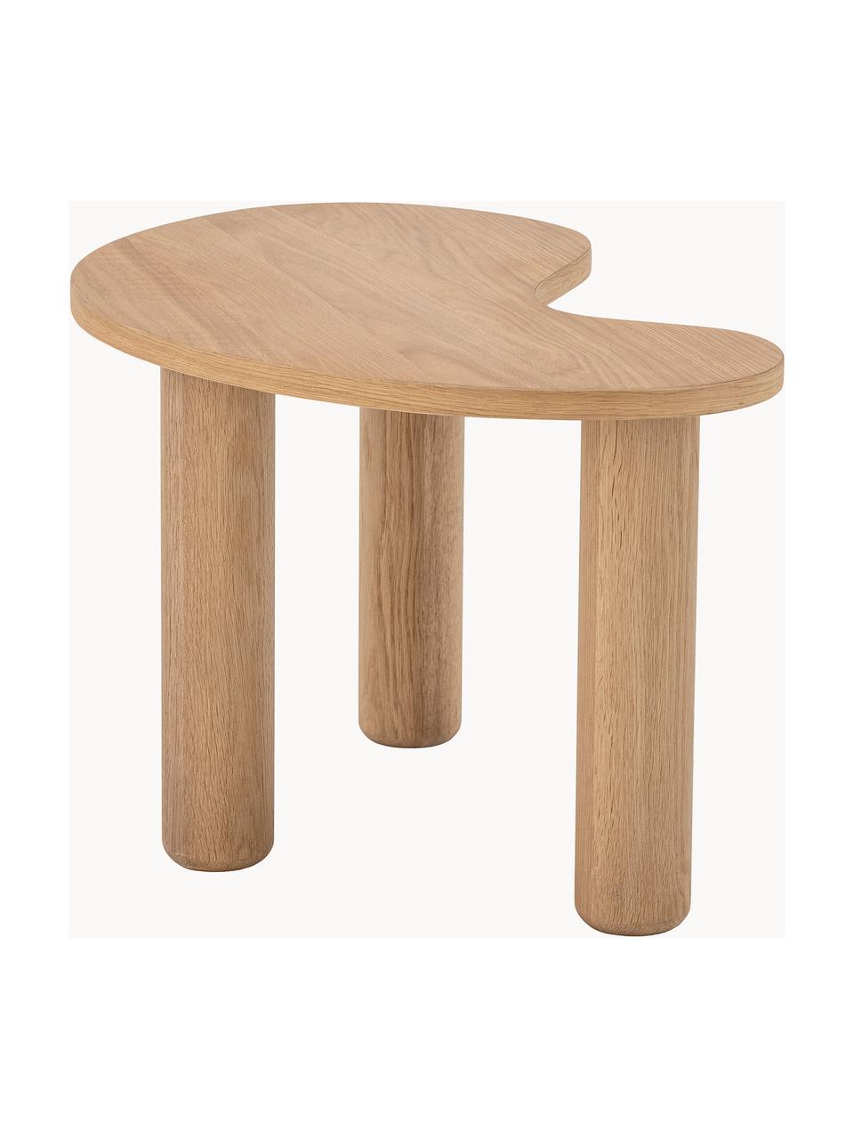 Couchtisch Luppa aus Gummibaumholz in organischer Form, Gummibaumholz, Gummibaumholz, B 65 x T 44 cm