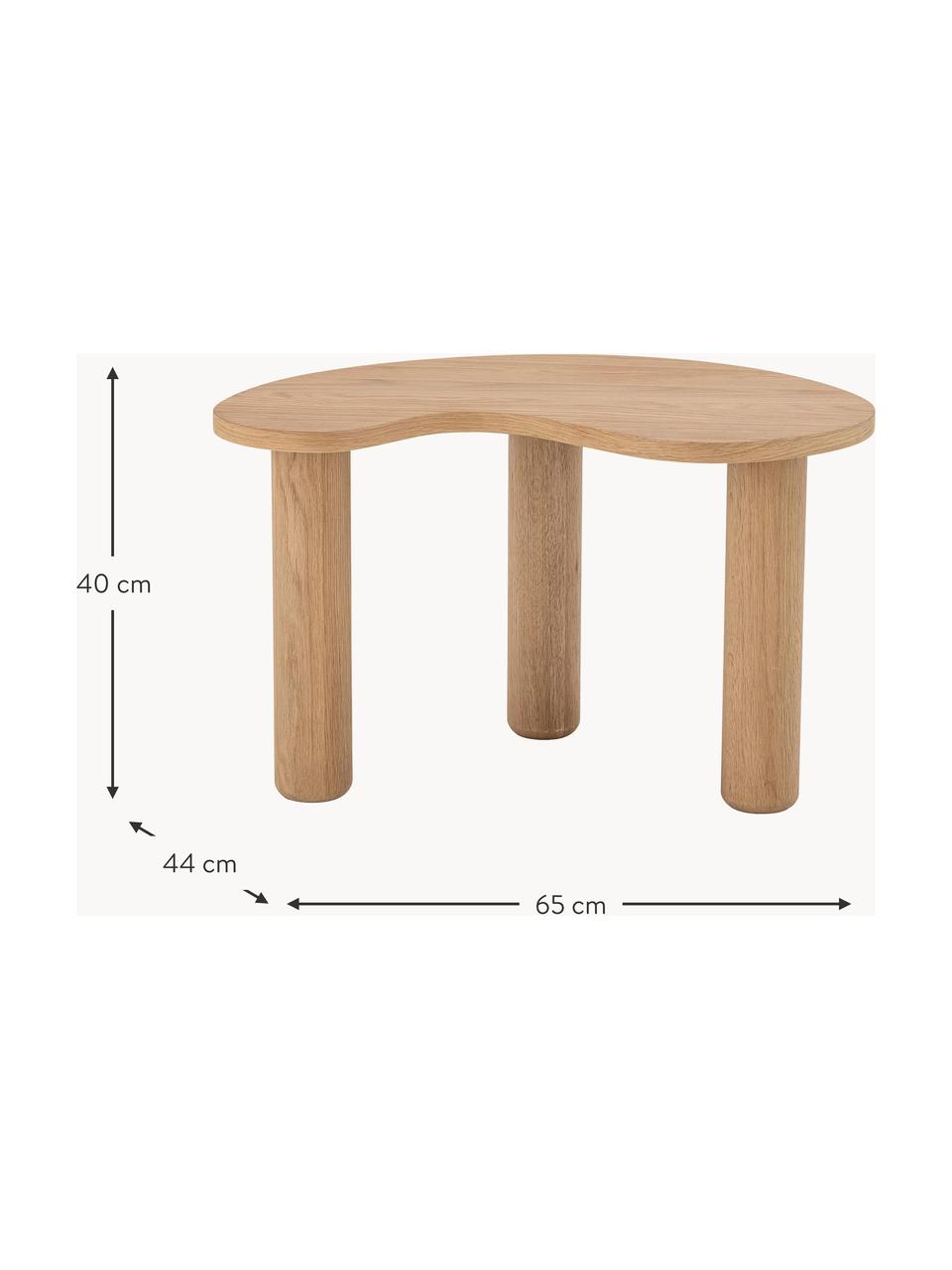 Couchtisch Luppa aus Gummibaumholz in organischer Form, Gummibaumholz, Gummibaumholz, B 65 x T 44 cm