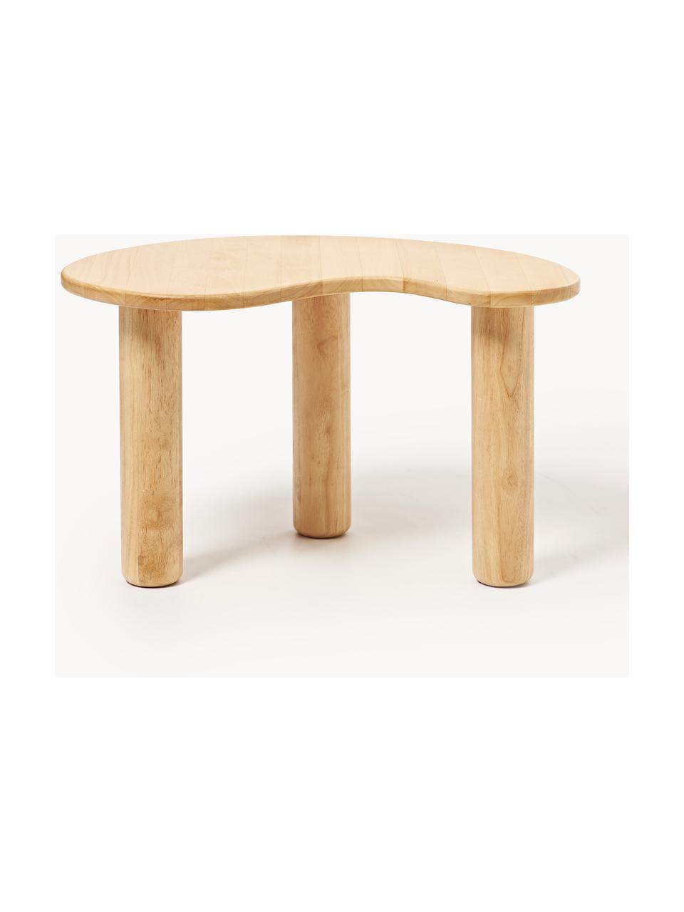 Couchtisch Luppa aus Gummibaumholz in organischer Form, Gummibaumholz, Gummibaumholz, B 65 x T 44 cm