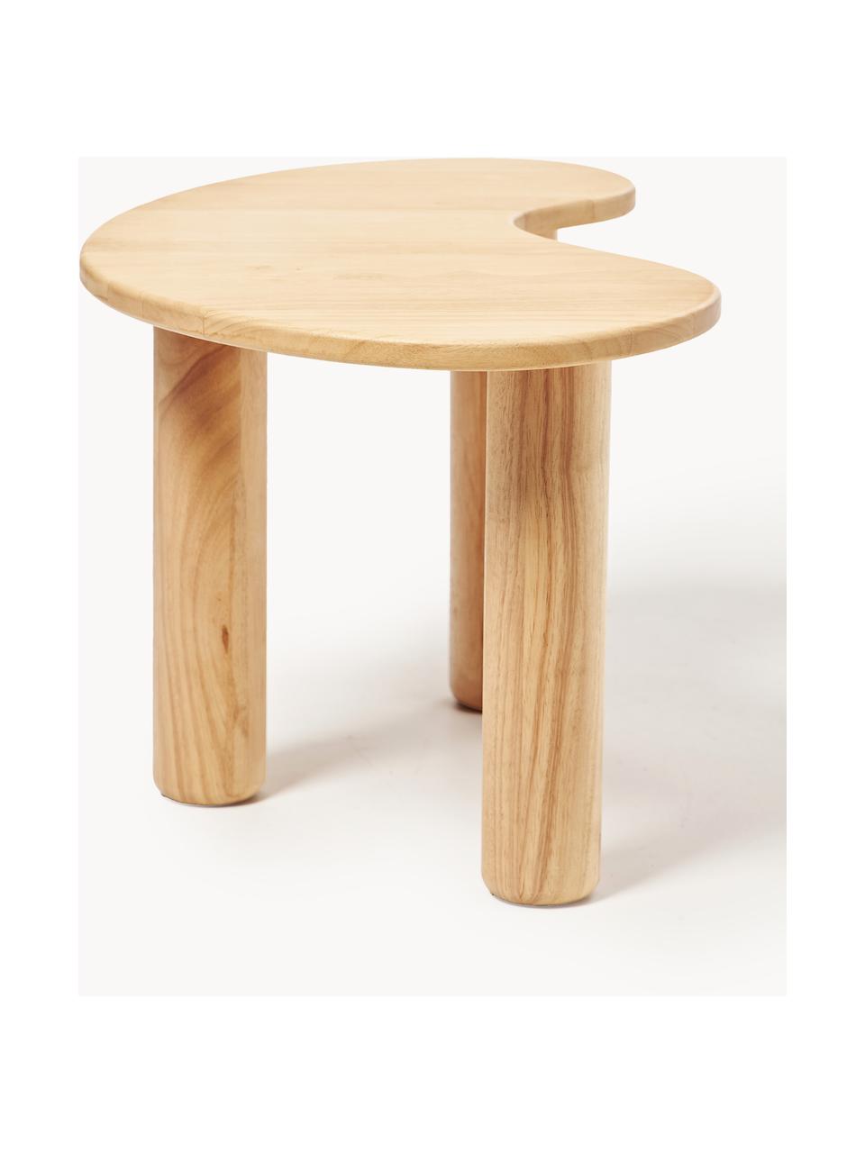 Couchtisch Luppa aus Gummibaumholz in organischer Form, Gummibaumholz, Gummibaumholz, B 65 x T 44 cm