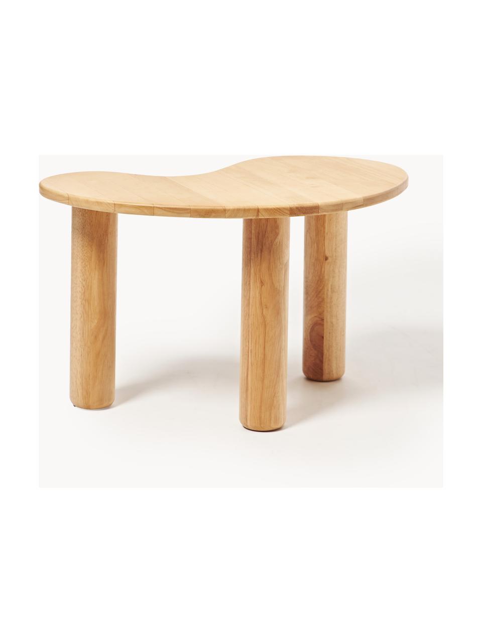 Couchtisch Luppa aus Gummibaumholz in organischer Form, Gummibaumholz, Gummibaumholz, B 65 x T 44 cm