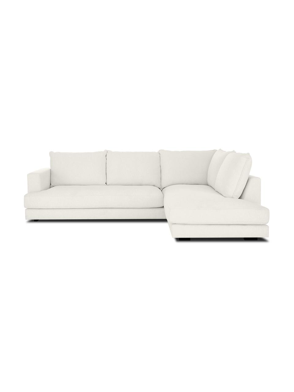 Divano angolare Tribeca, Rivestimento: 100% poliestere Il rivest, Struttura: legno di pino massiccio, Piedini: legno massiccio di faggio, Tessuto beige, Larg. 315 x Prof. 228 cm, chaise-longue a destra