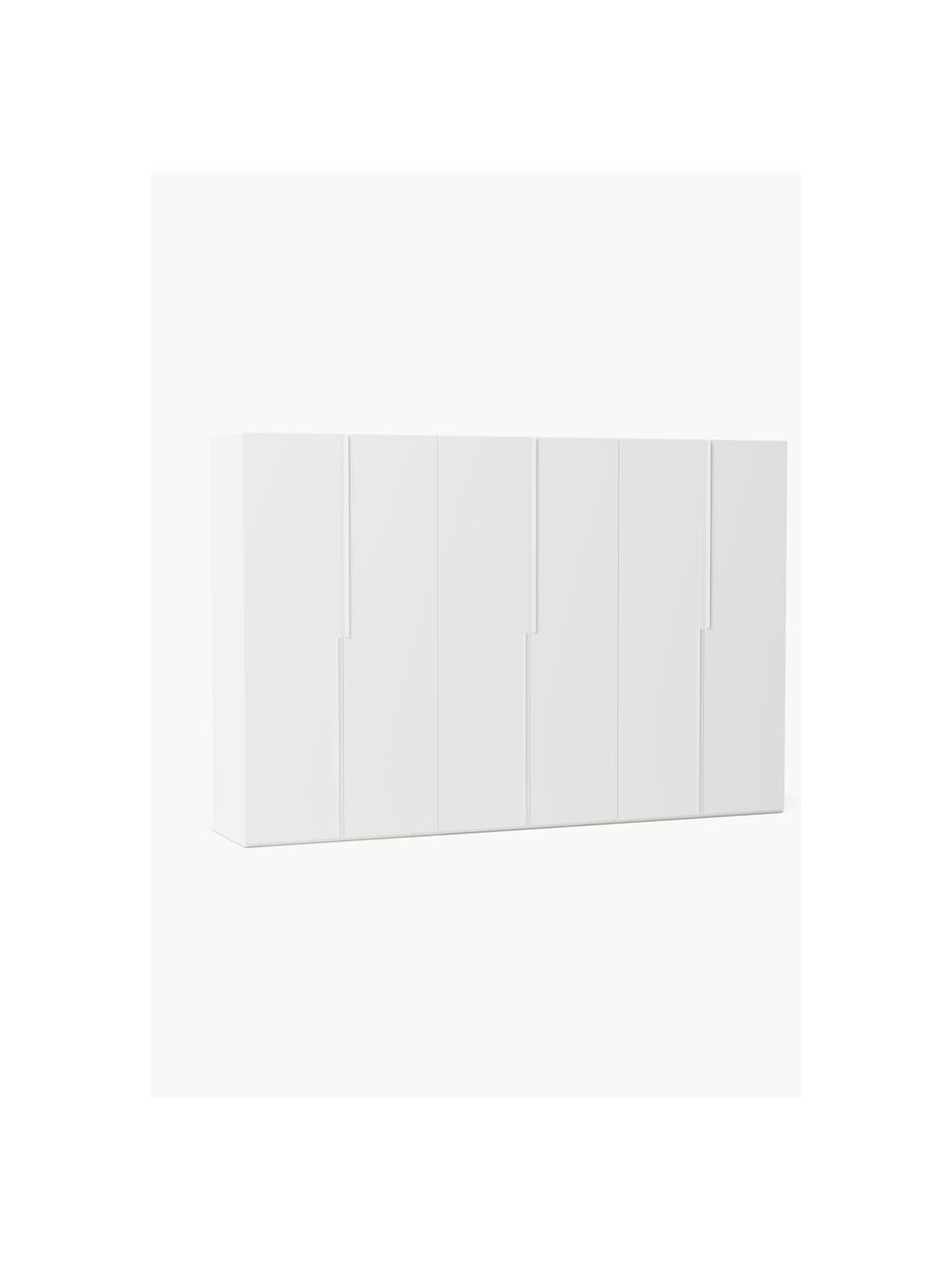 Modularer Drehtürenschrank Leon, 300 cm Breite, mehrere Varianten, Korpus: Spanplatte, melaminbeschi, Weiss, Basic Interior, B 300 x H 200 cm