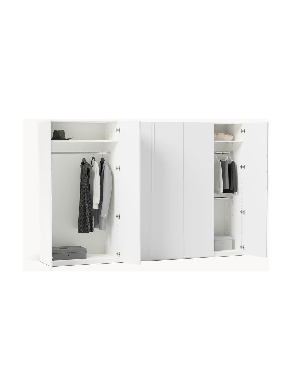 Modularer Drehtürenschrank Leon, 300 cm Breite, mehrere Varianten, Korpus: Spanplatte, melaminbeschi, Weiß, Basic Interior, B 300 x H 200 cm