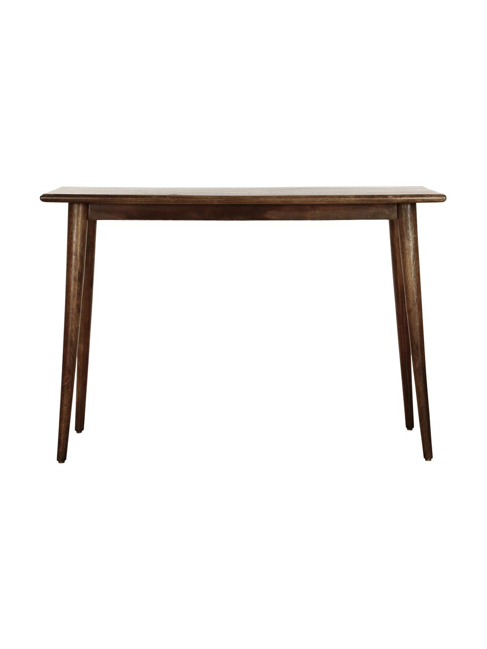 Console en bois manguier massif Oscar, Manguier massif, laqué, Brun foncé, larg. 110 x prof. 40 cm