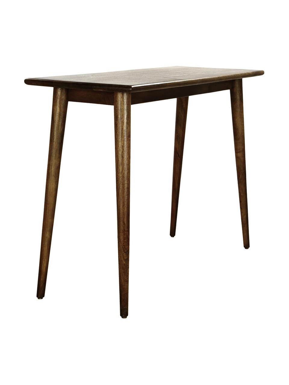 Sidetable Oscar van massief mangohout, Gelakt massief mangohout, Mangohoutkleurig, B 110 x D 40 cm